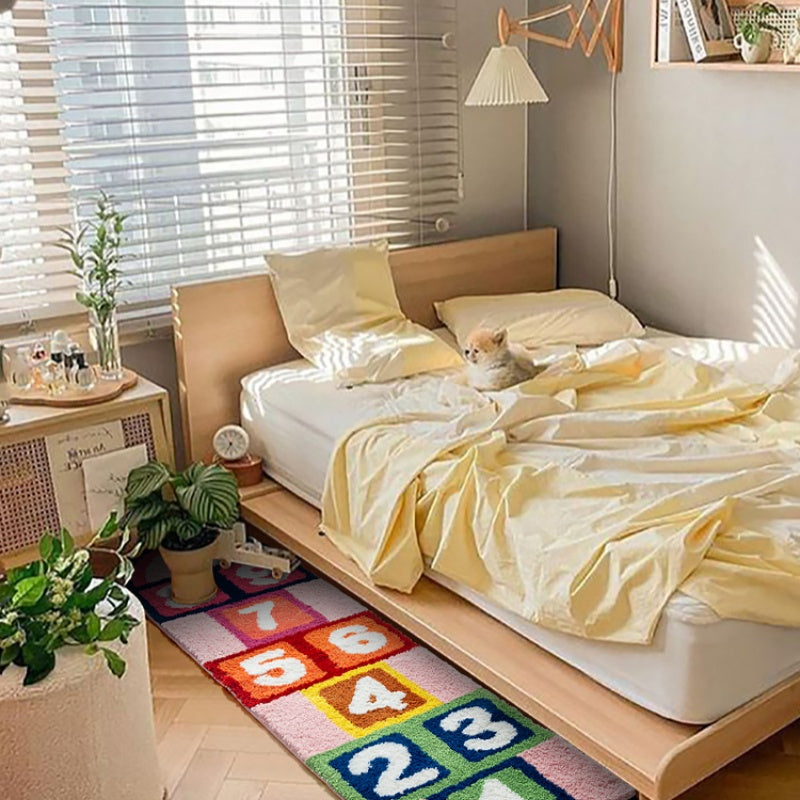 Children's Reading Area Carpet Cartoon Long Hopscotch Game Mat