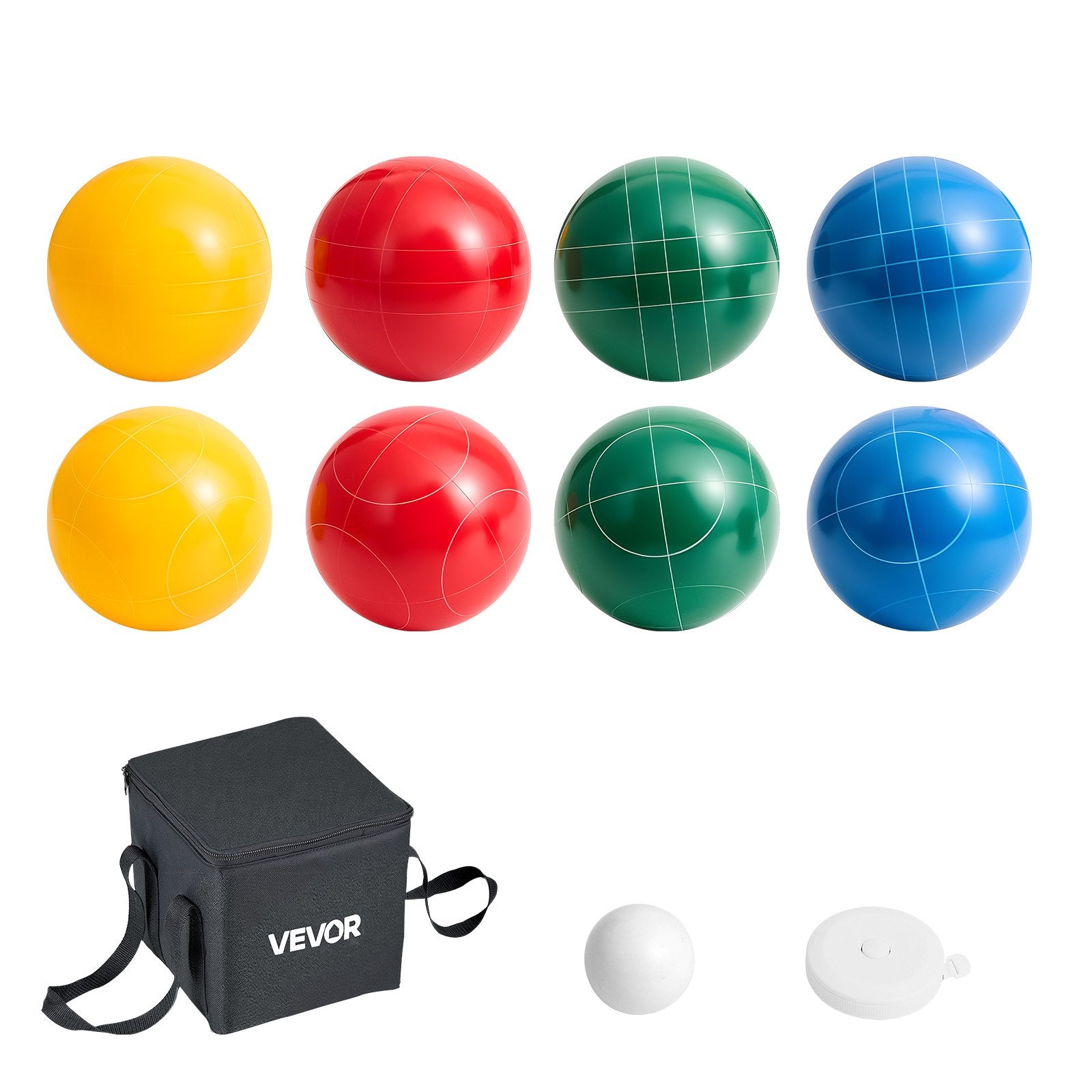 Bocce Ball Set Bocce Ball Game Set 90 Mm 8 Resin Balls 4 Colors For Beach