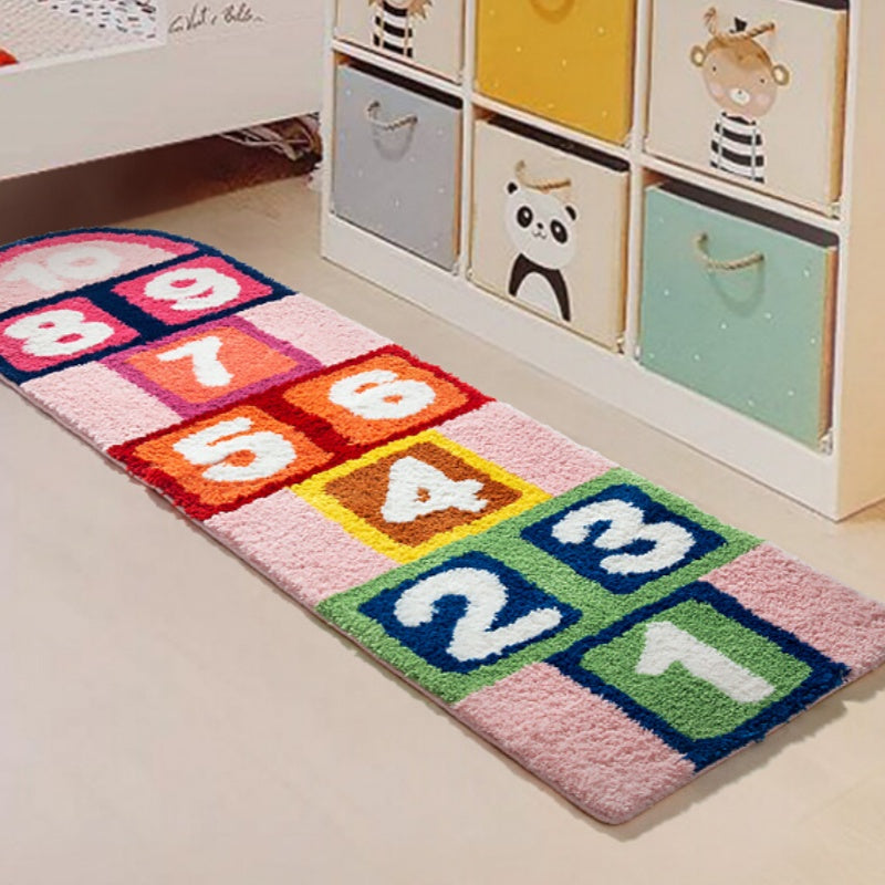Children's Reading Area Carpet Cartoon Long Hopscotch Game Mat