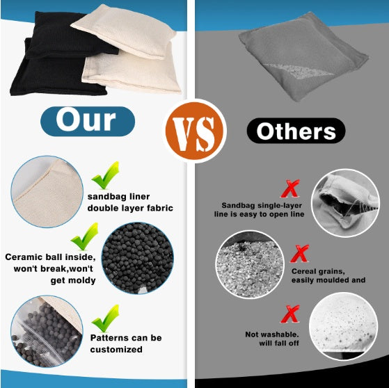 Solid Wood Premium Cornhole Set