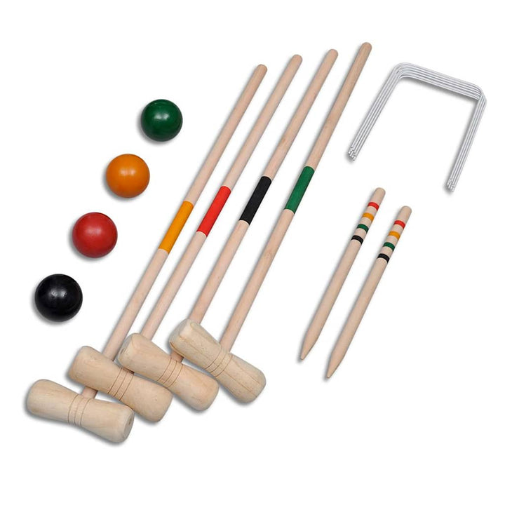 Croquet set, wooden, for 4 players